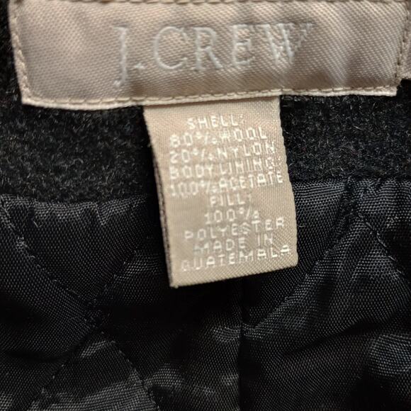 J Crew Women Classic Wool Blend Pea Coat Button Up Flap Pockets - Picture 7 of 8